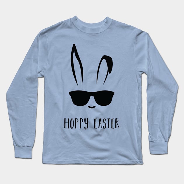 Cute and Cool Hoppy Easter Bunny Long Sleeve T-Shirt by magentasponge